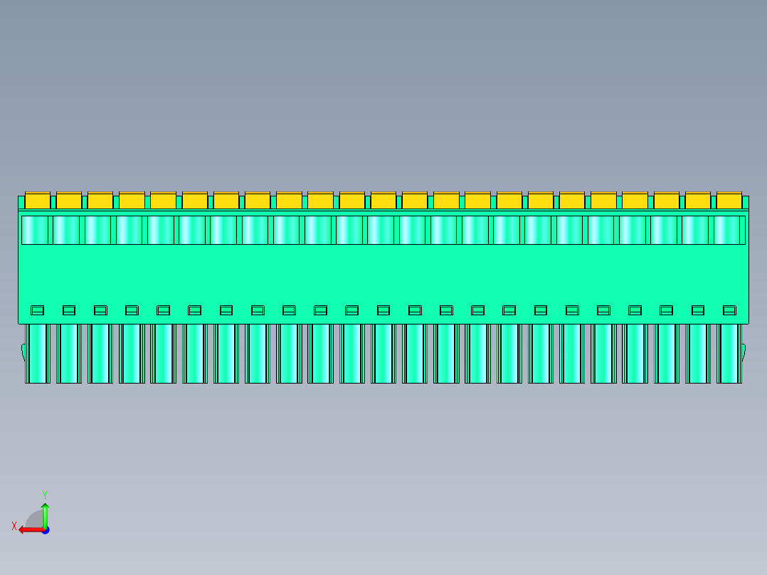 DEGSON 15EDG 系列 3.5mm 插拔式接线端子 FullPack-15EDGKD-3.5-23P-14-00AH后视图