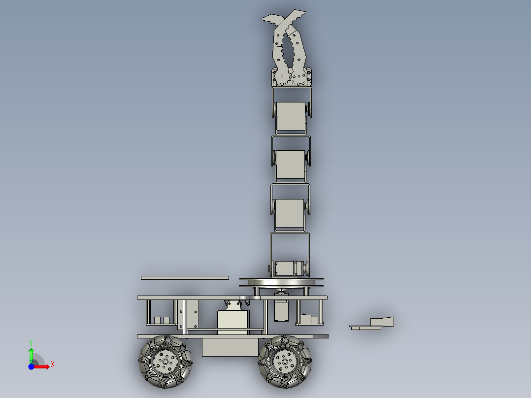 物料搬运小车三维SW前视图