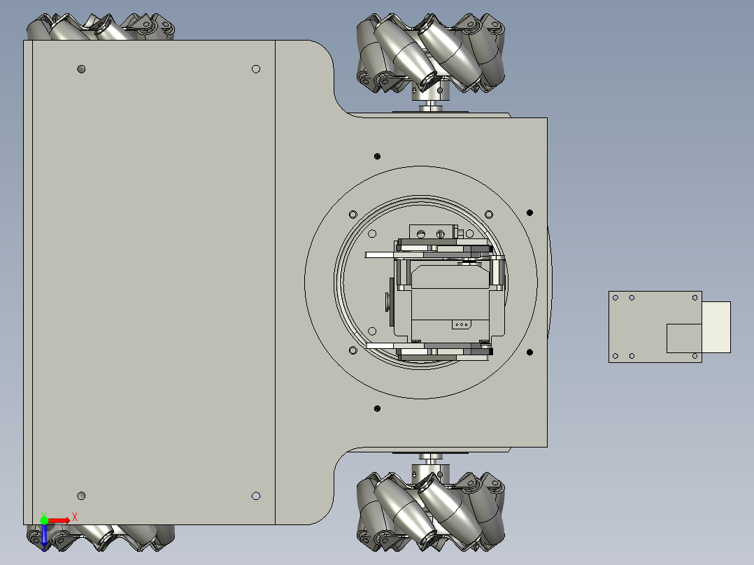 物料搬运小车三维SW俯视图