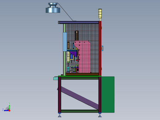 产品表面装配销钉安装用压力机右视缩略图
