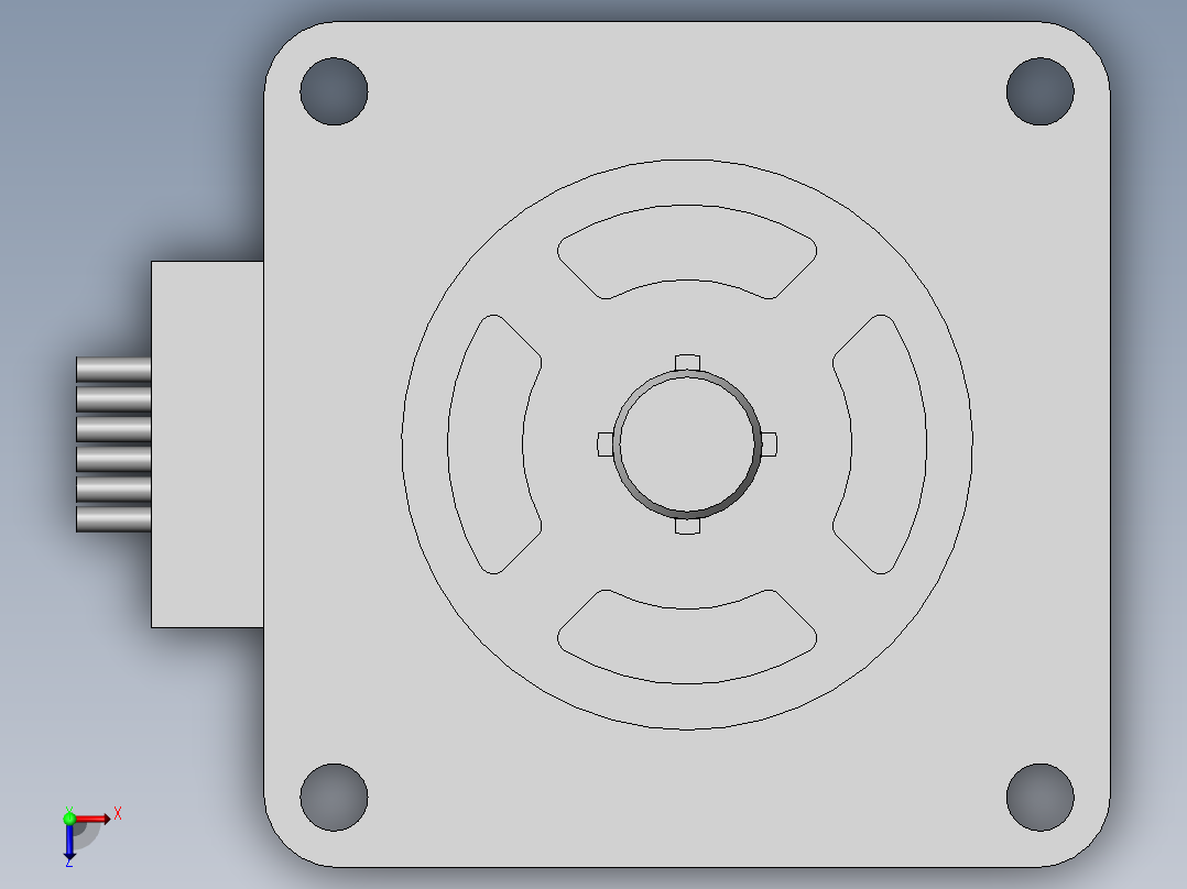 57步进电机-138L俯视图