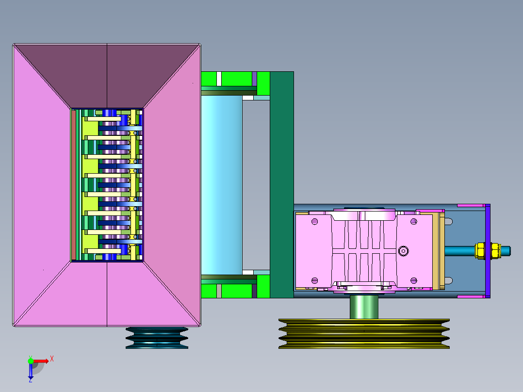 小功率经济型粉碎机俯视图