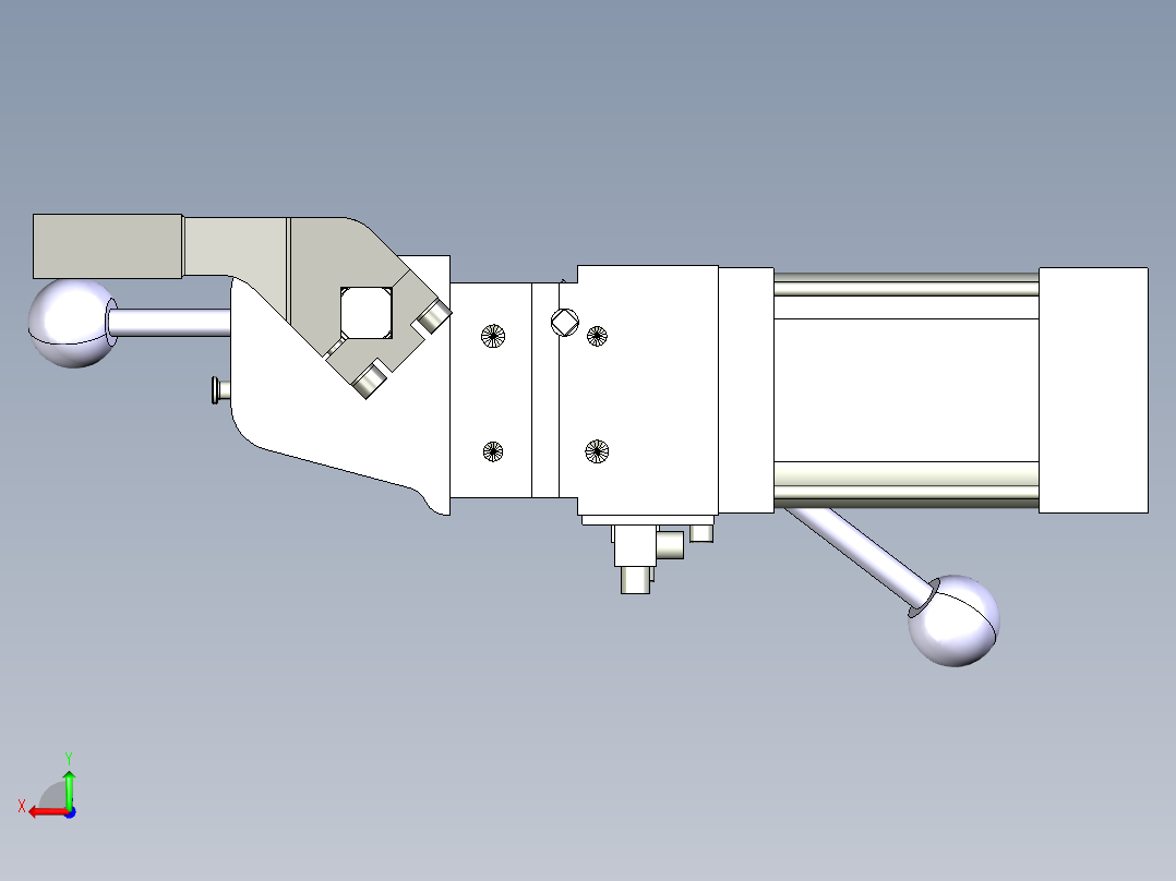 德克斯TUNKERS气缸数模V2 63.1 Z A11 T12 45~105 _GRAD后视图