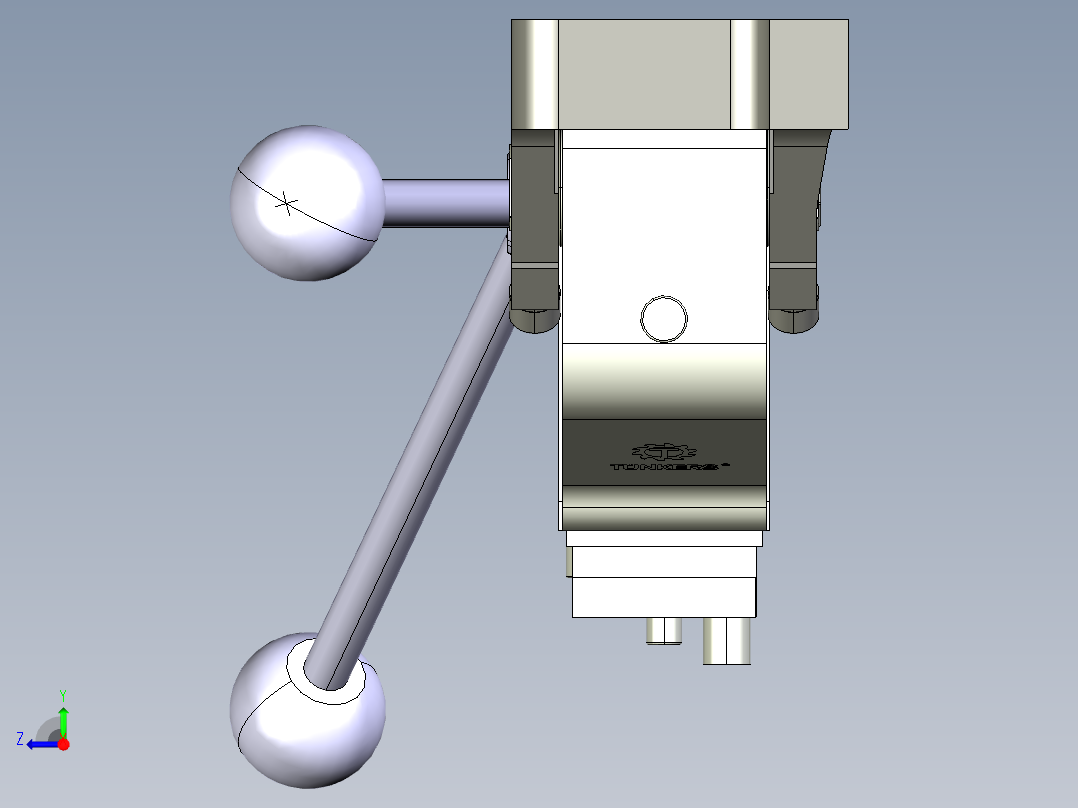 德克斯TUNKERS气缸数模V2 63.1 Z A11 T12 45~105 _GRAD右视图
