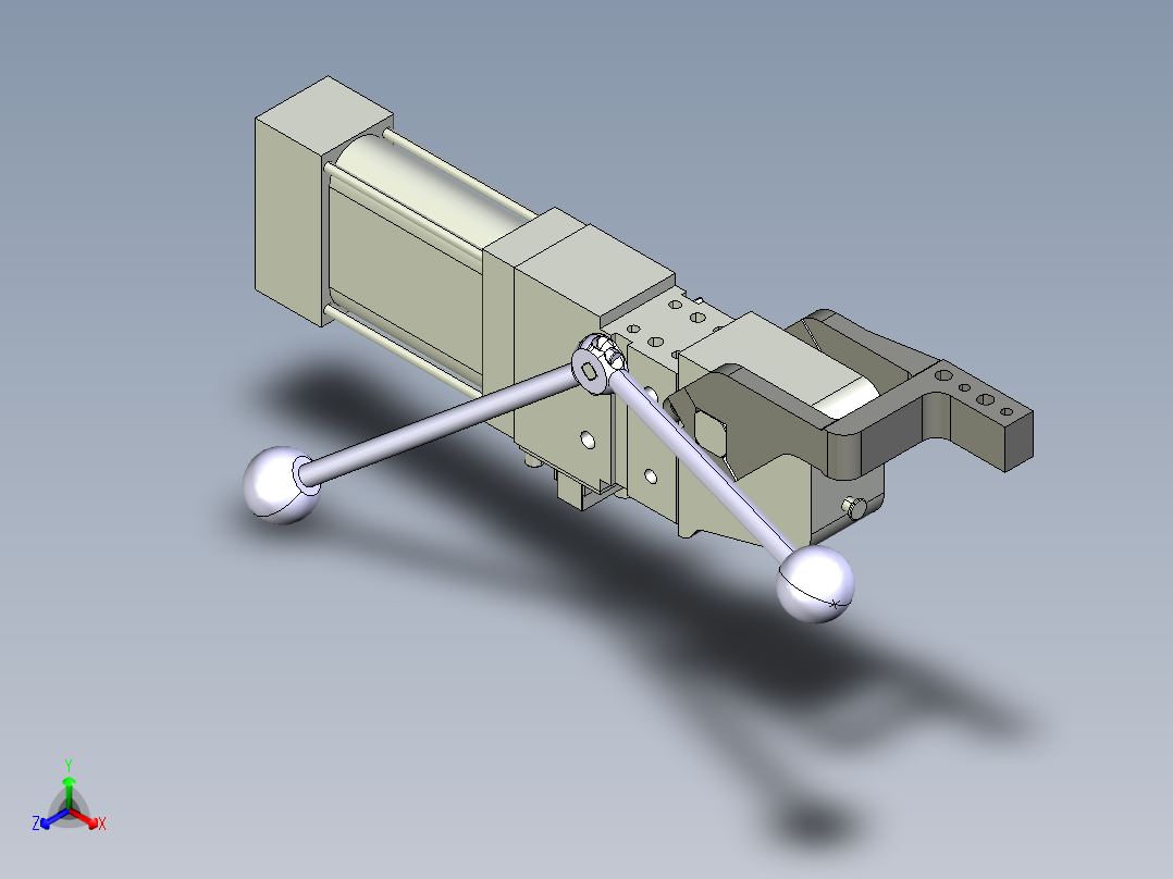 德克斯TUNKERS气缸数模V2 63.1 Z A11 T12 45~105 _GRAD正等轴测图