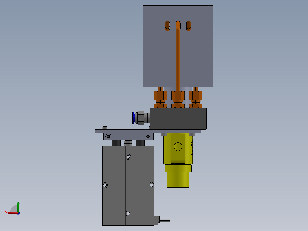 除尘机构设计后视图