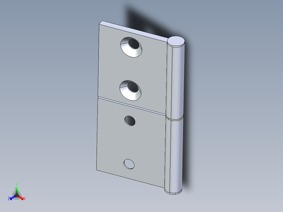 型材-BR 45X45 INTERNAL HINGE BR095AI45正等轴测图