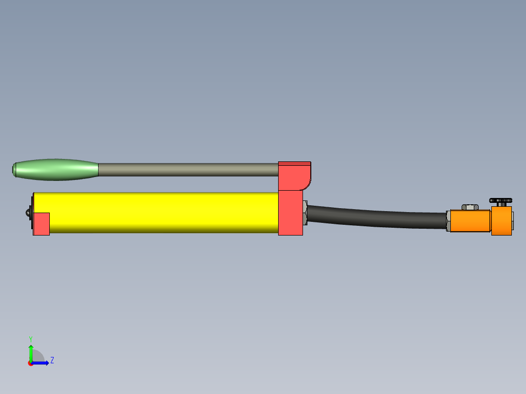 手动泵和千斤顶左视图