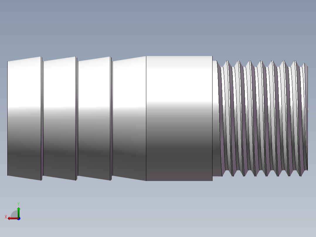 水管接头-直通 DN15后视图