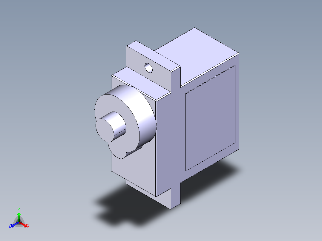 SG90 迷你舵机正等轴测图