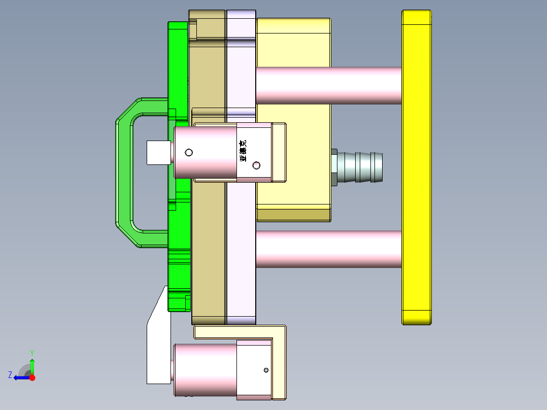 T303-CNC5笔记本CNC工装夹具三维模型-0414右视图
