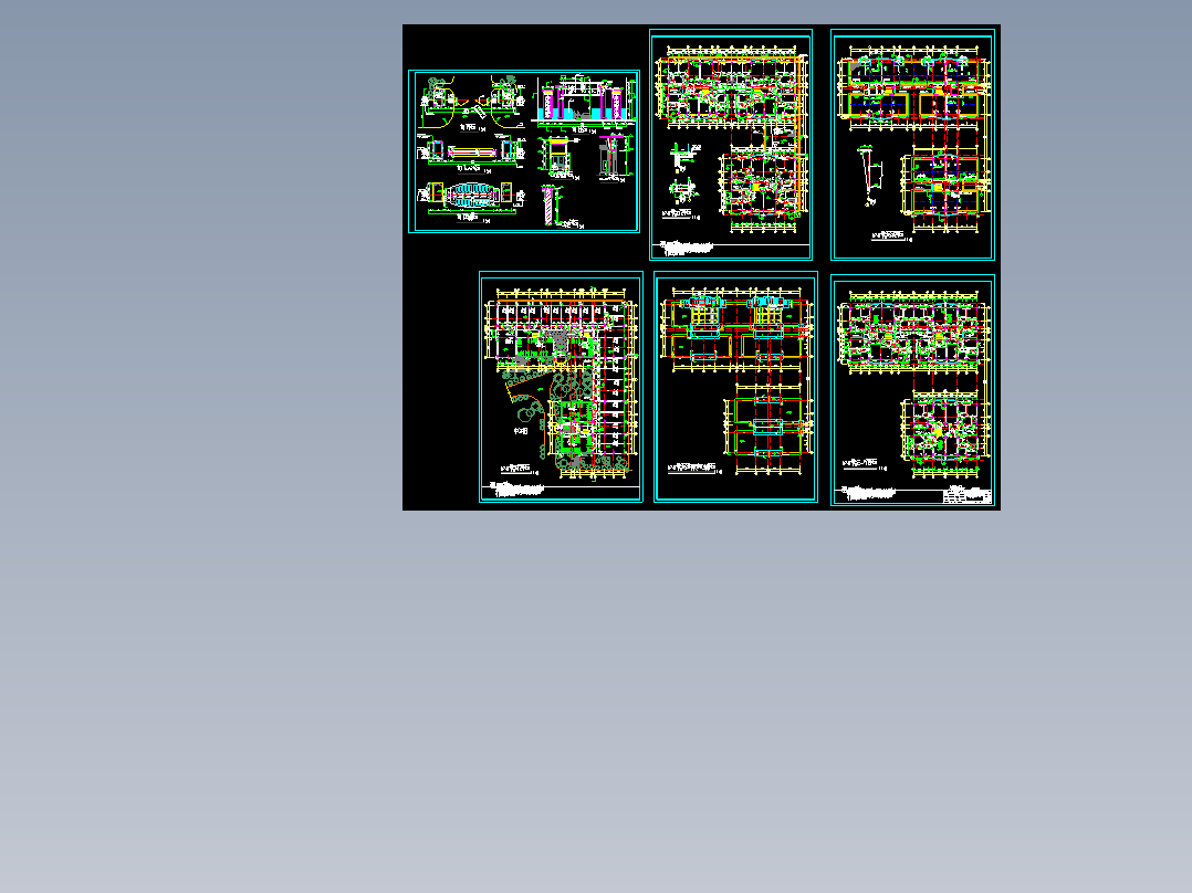 宏润 . 阳光花园居民小区完整建筑图施工
