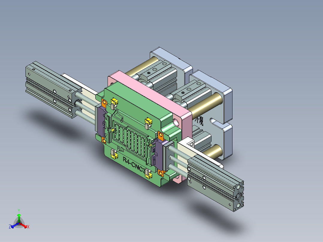 R4-笔记本CNC工装夹具三维模型CNC3-151218正等轴测图
