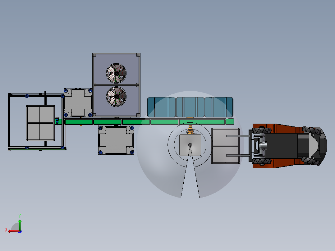 密封圈硫化冷却线sw21可编辑后视图