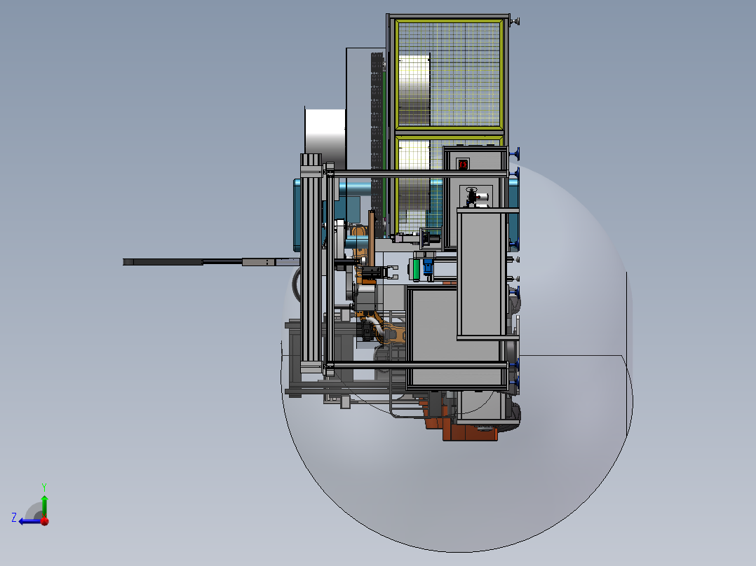 密封圈硫化冷却线sw21可编辑右视图