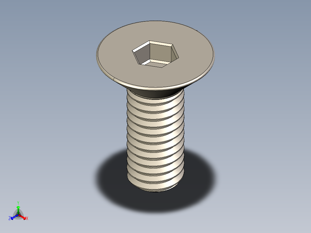 Screw_ISO_10642_M3x8_A2.STEP正等轴测图