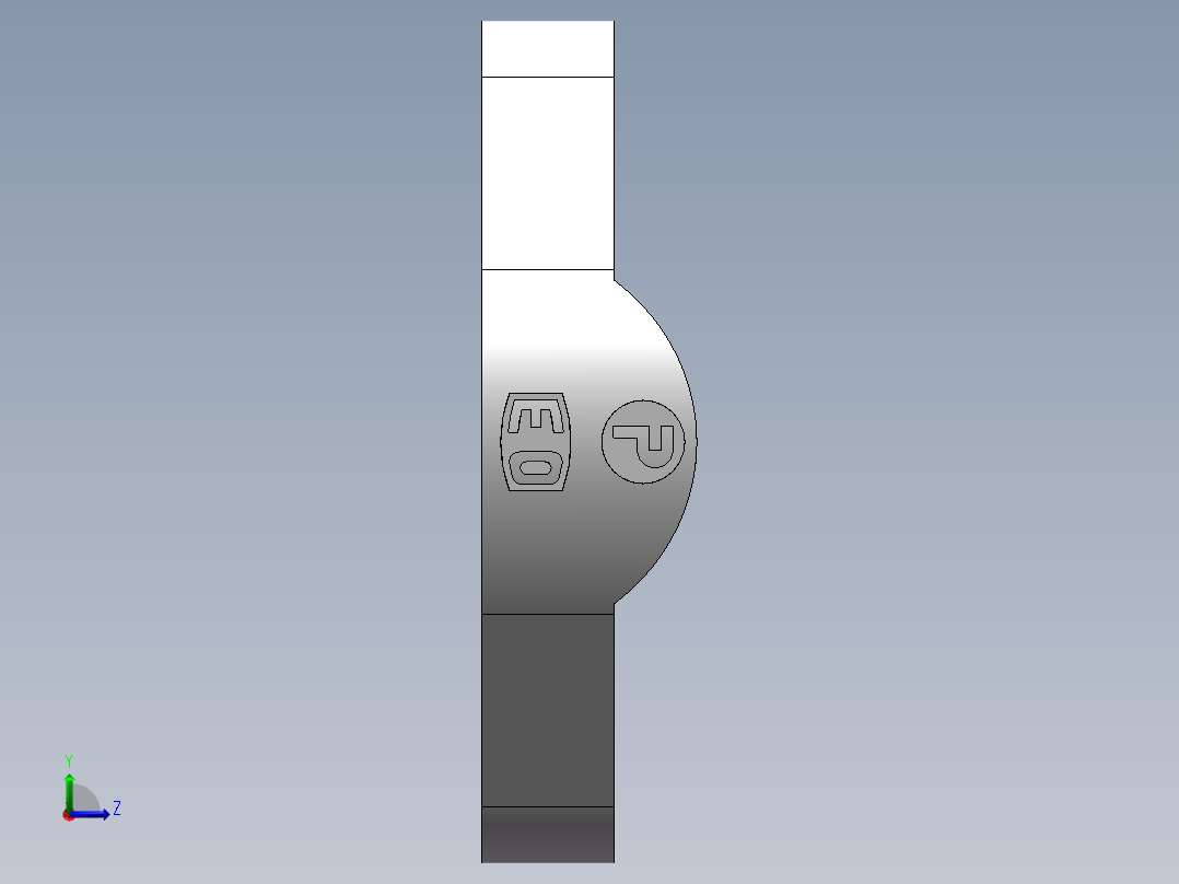 法兰接头、FL-32左视图