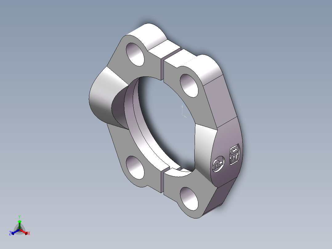 法兰接头、FL-32正等轴测图