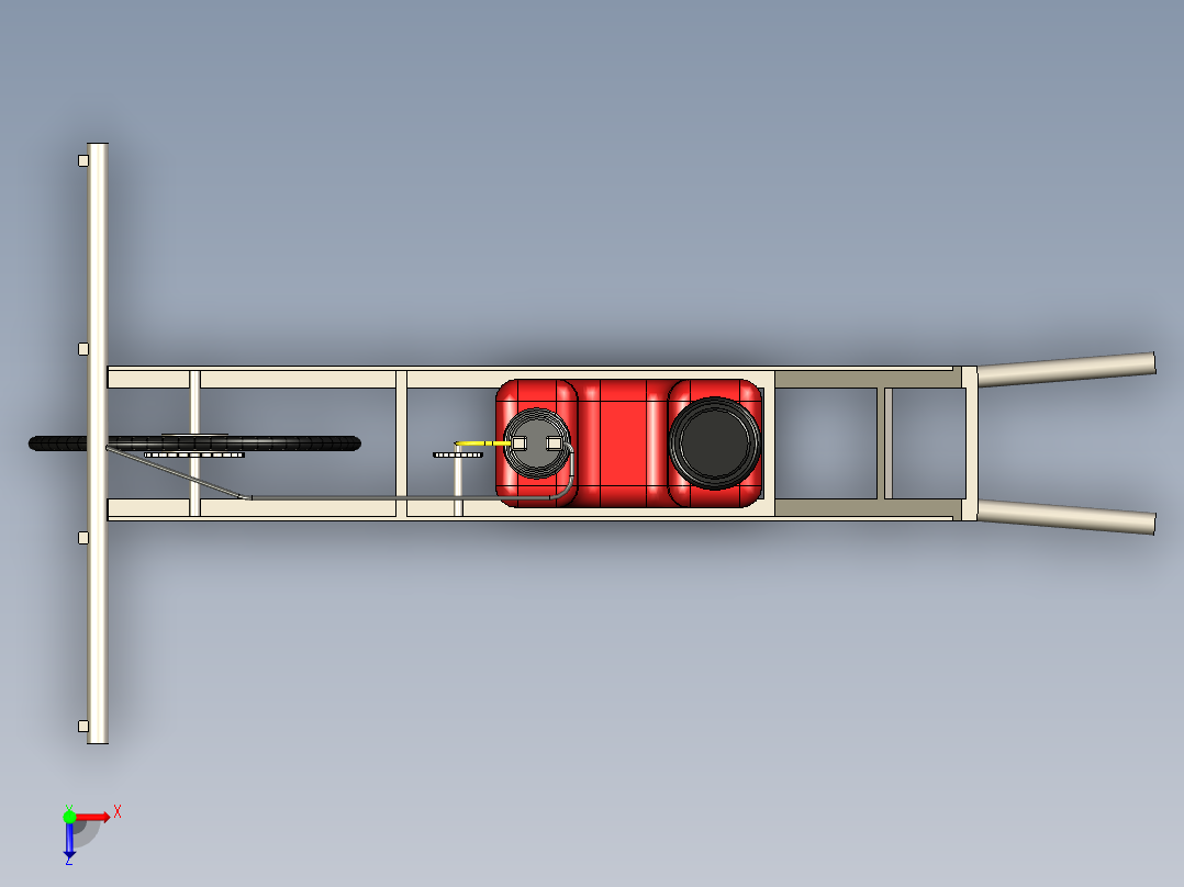 B2004437-农业喷雾机俯视图