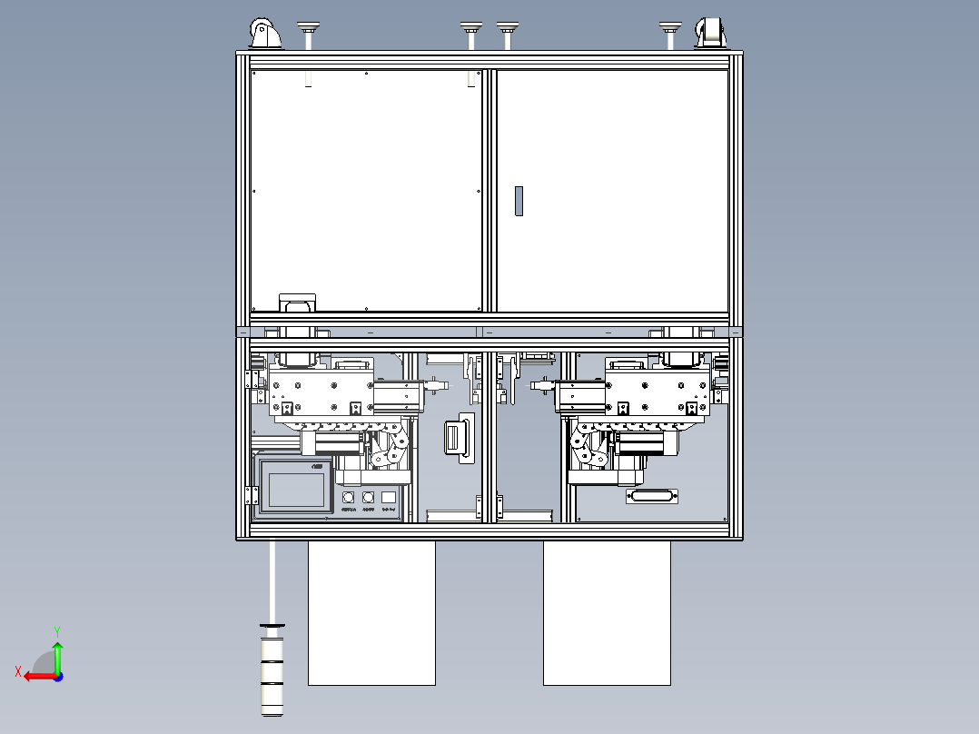 锂电池点焊机后视图