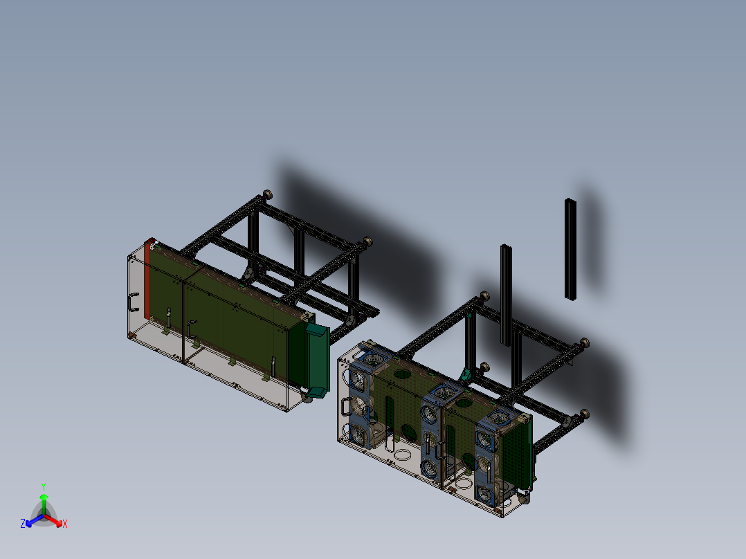 皮带输送机3D（带冷却系统）