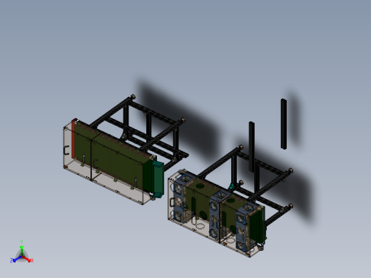 皮带输送机3D（带冷却系统）