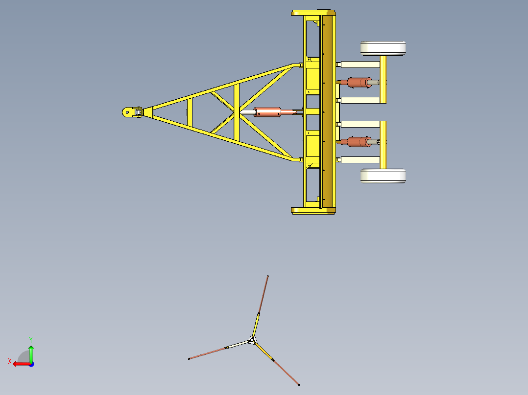 激光平地机的设计后视图