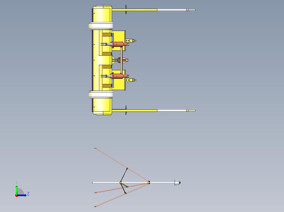 激光平地机的设计左视图