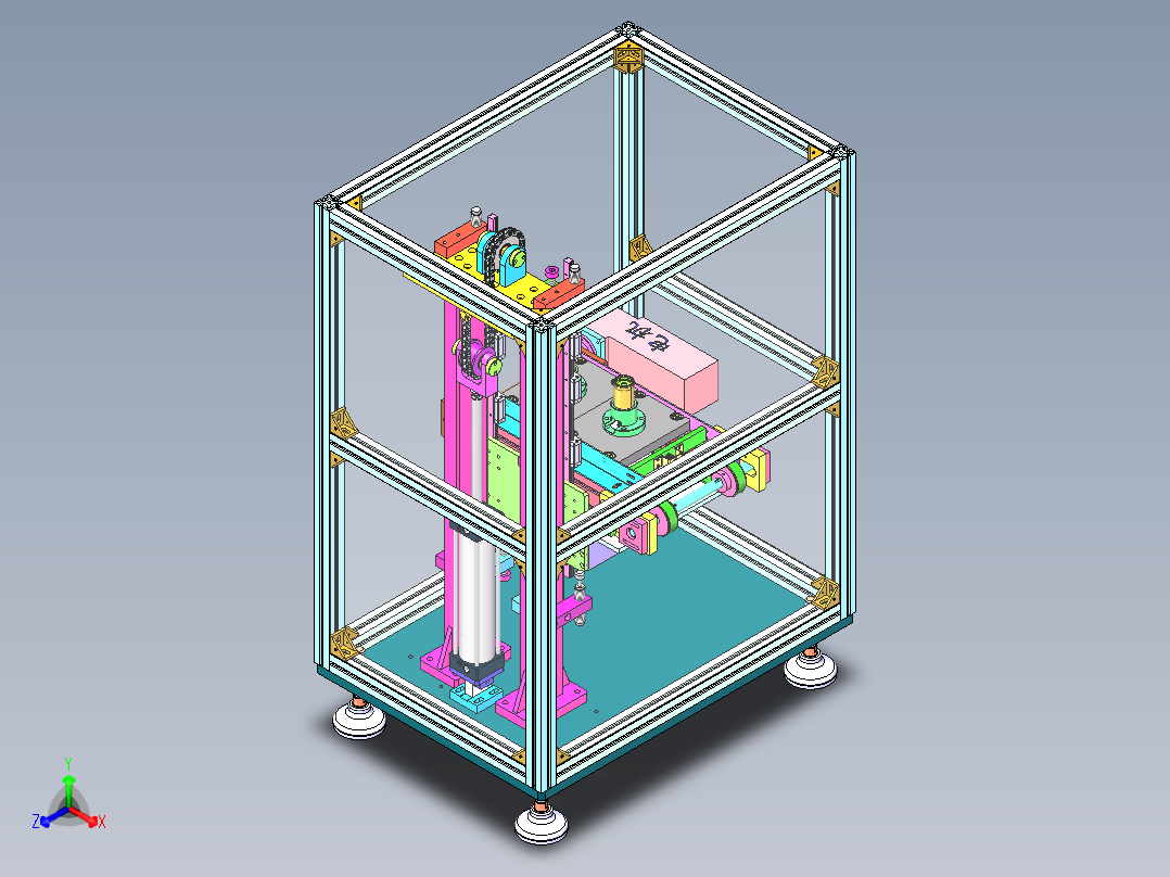 气动升降输送机正等轴测图