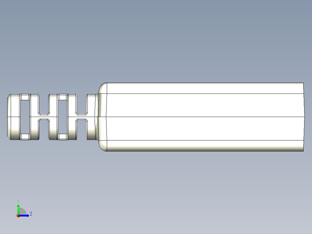 usb插头盖13左视图