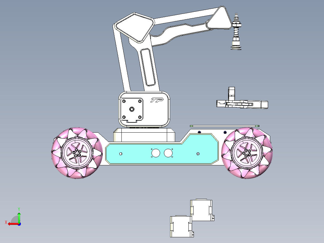 机器人小车后视图