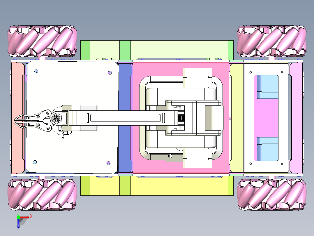 机器人小车俯视图