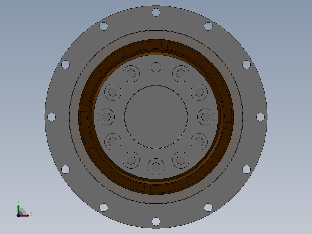 盘式输出精密行星减速机前视图