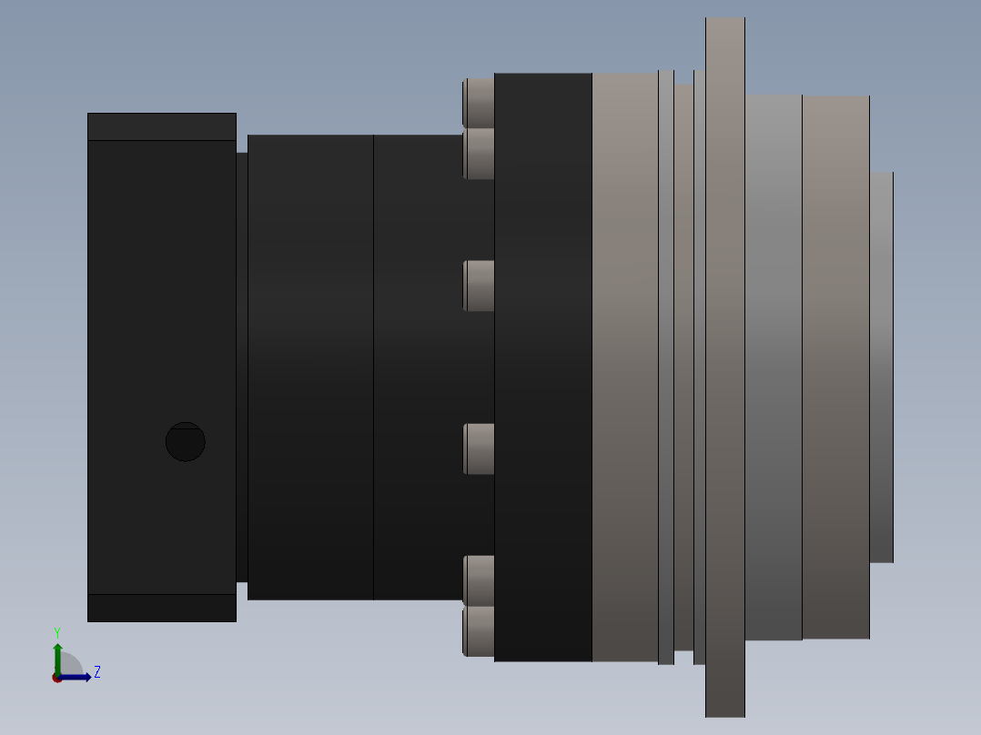盘式输出精密行星减速机左视图