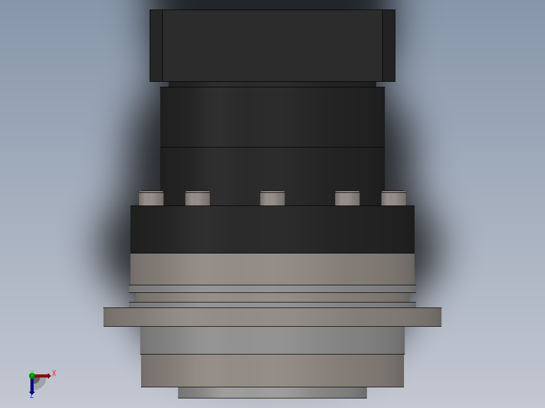 盘式输出精密行星减速机俯视图