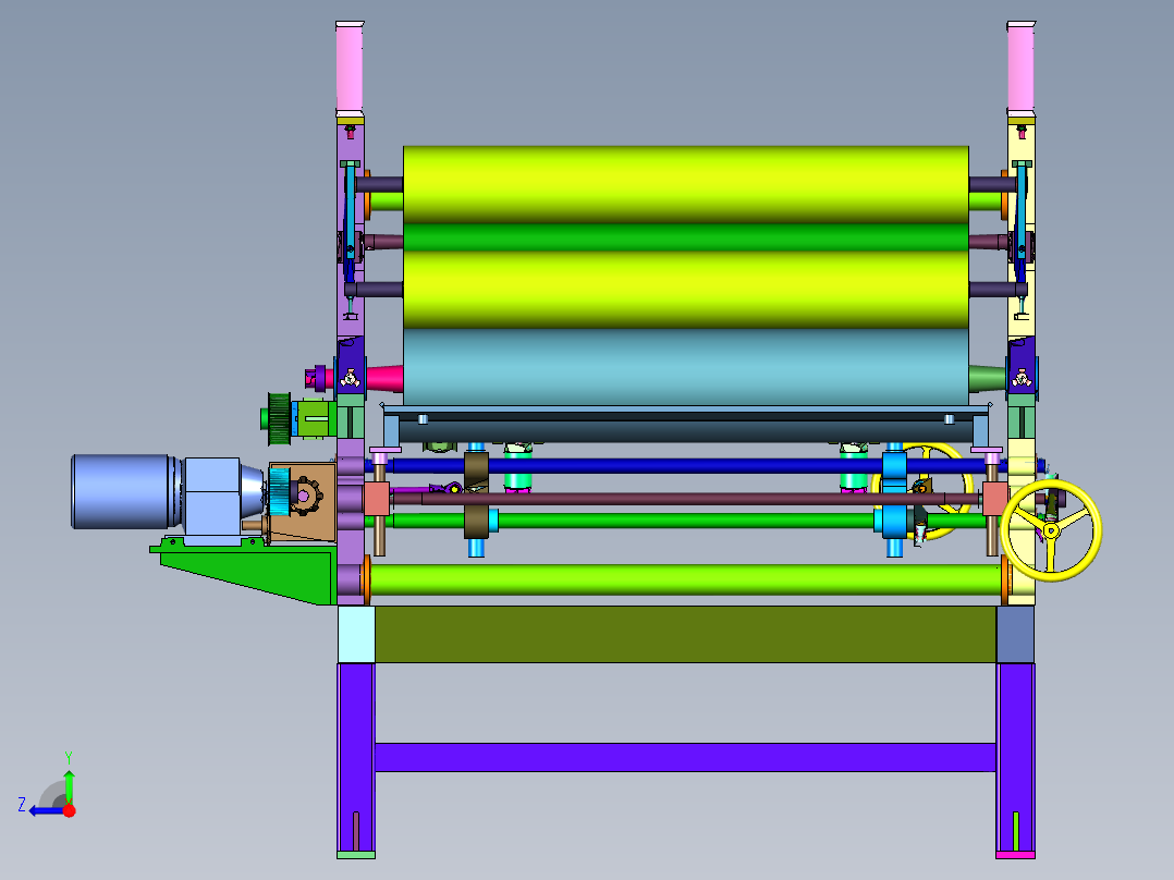 均匀涂胶装置涂布机右视图
