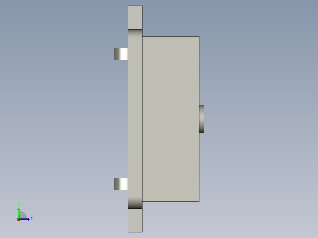 潜伏式AGV小车左视图