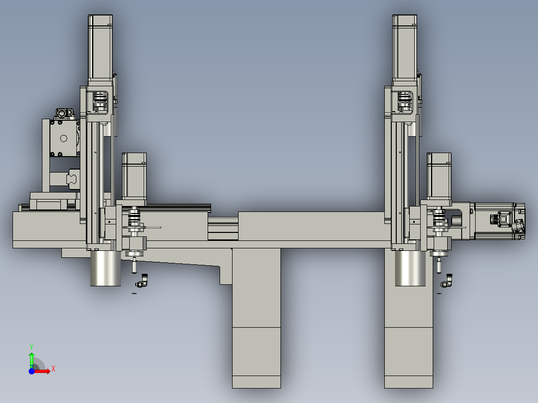 点胶三轴平台前视图