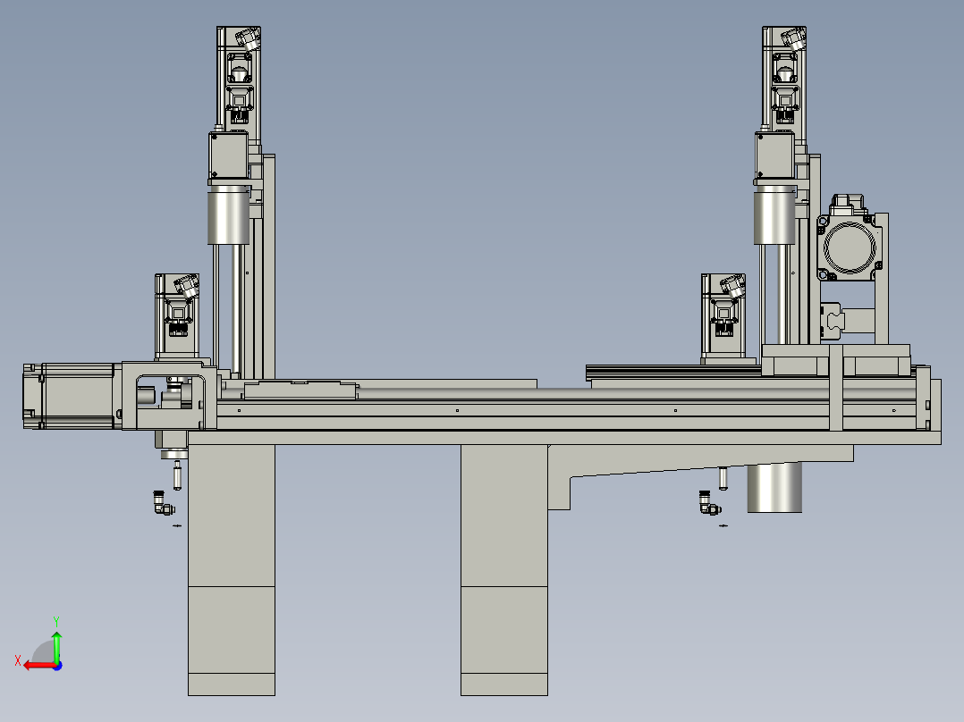 点胶三轴平台后视图