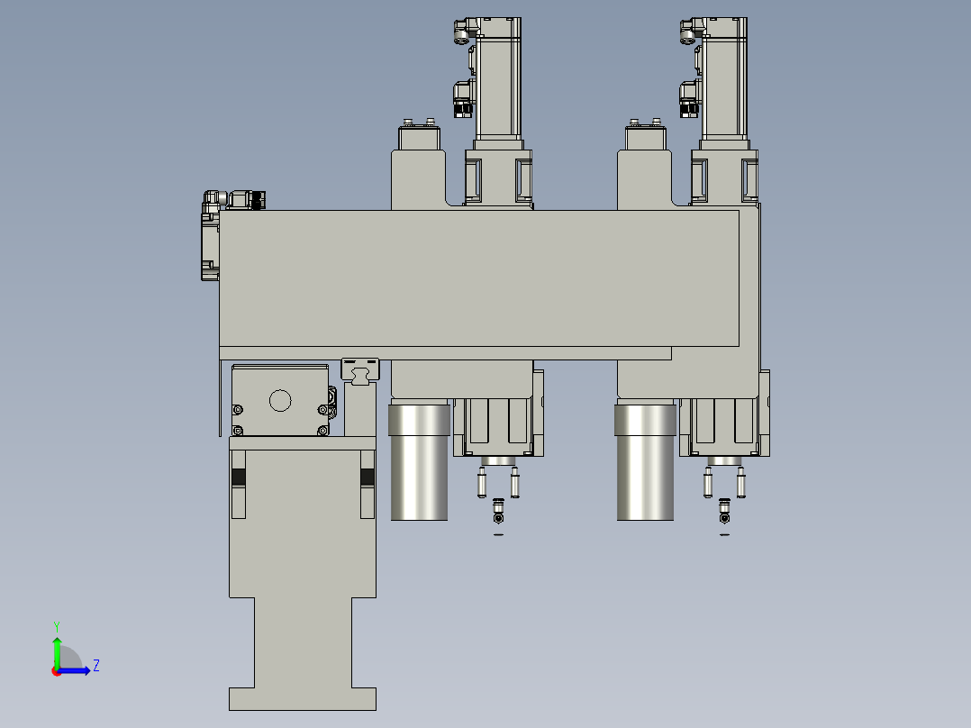 点胶三轴平台左视图