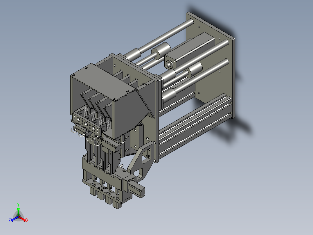 推举式3装配体主视图