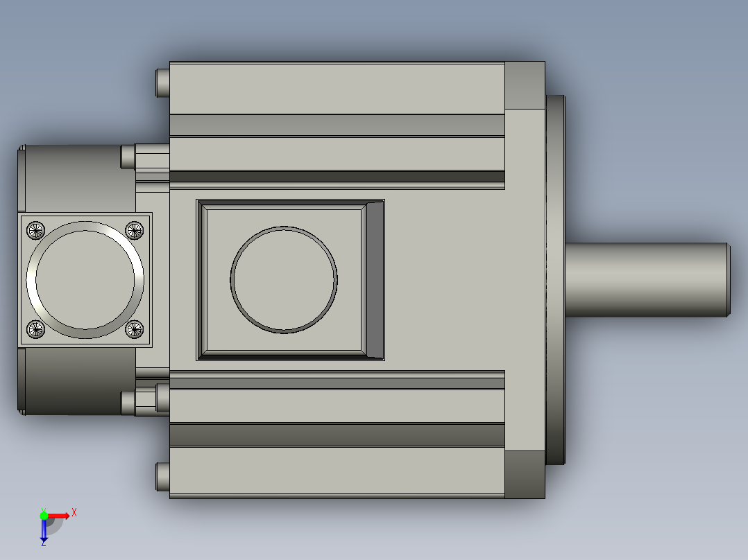 松下-伺服电机MHME152SCH2俯视图