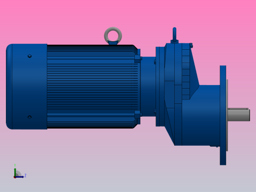 RXF77法兰轴伸式安装斜齿轮减速机RX77-Y3-4P-100-M1-0°-Φ250左视缩略图