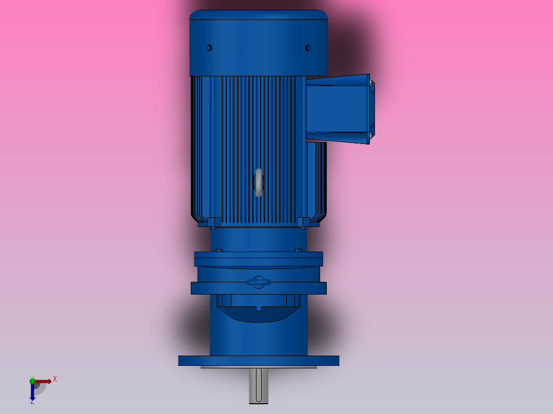 RXF77法兰轴伸式安装斜齿轮减速机RX77-Y3-4P-100-M1-0°-Φ250俯视图