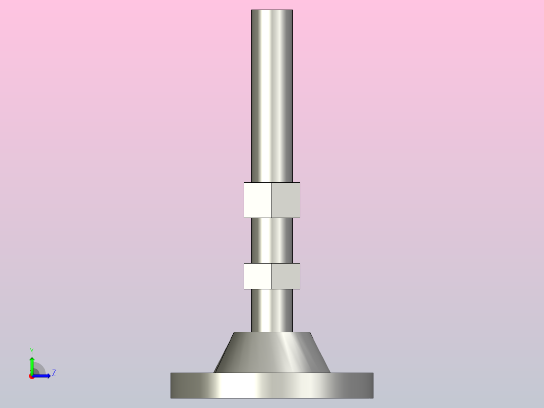 DGT80-M16-L100-C2 DGT80金属调整脚蹄左视图