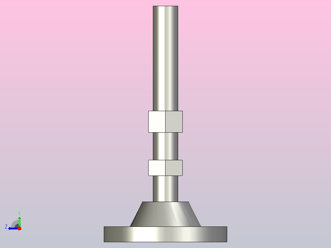 DGT80-M16-L100-C2 DGT80金属调整脚蹄右视图