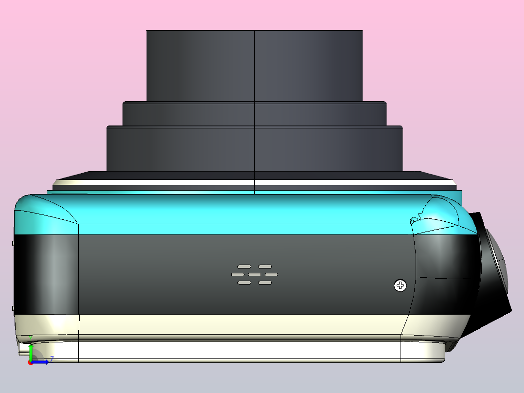 三星数码相机proe5.0模型左视图