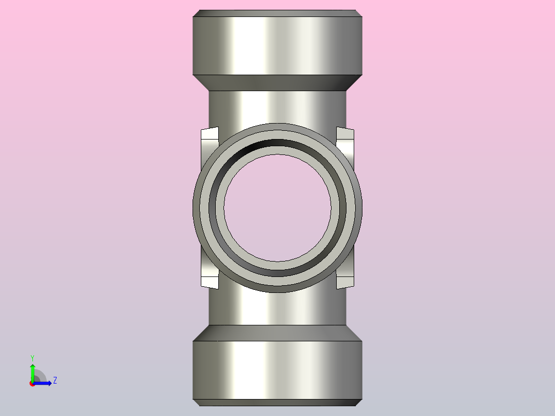 EO管接头联合十字K22LCFX.stp左视图