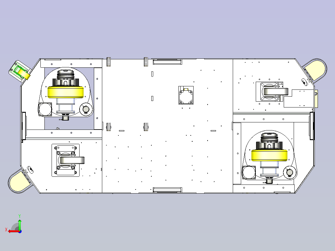 AGV搬运小车3D图纸后视图