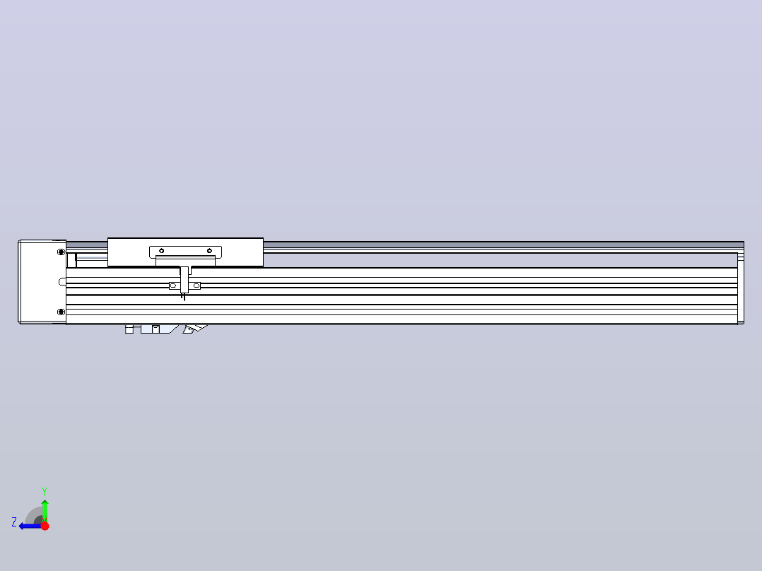 日规模组半封闭丝杆TPA-HNR-120D-1610C-L350-ML-Y-P40-N3右视图